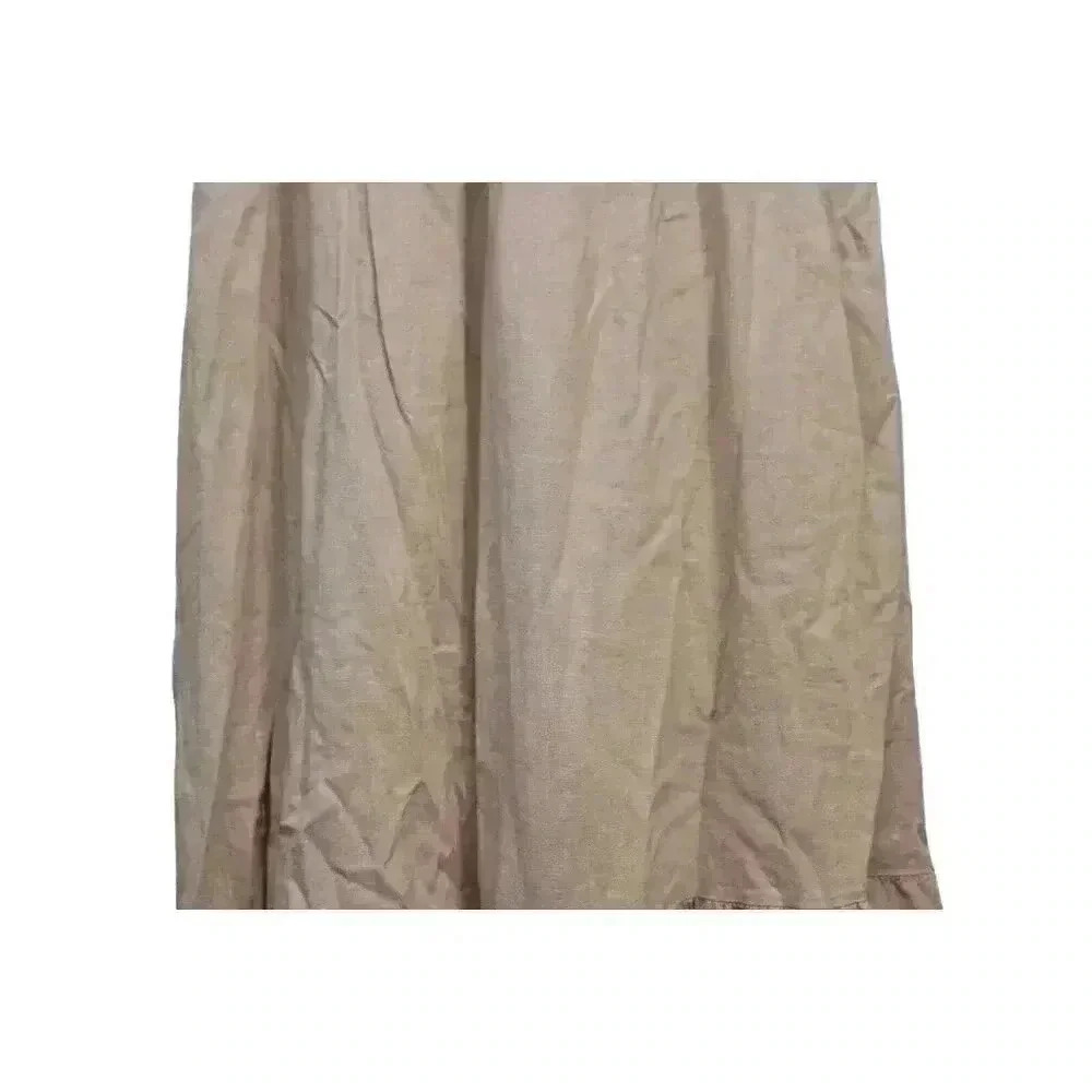 NWOT MABLE Tiered Midi Dress Size Large Beige Linen Cottagecore Minimalist Beach - Picture 4 of 15